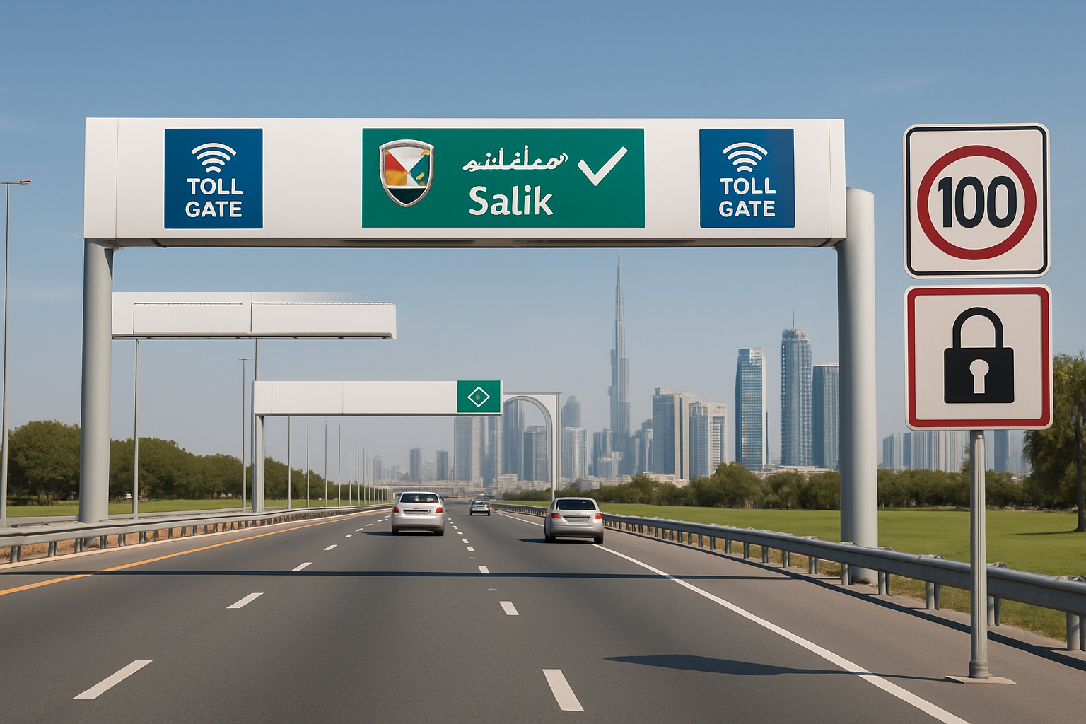 Safe and secure Dubai toll road environment